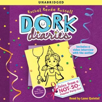 Dork Diaries 2: Tales from a Not-So-Popular Party Girl audiobook cover