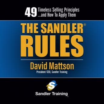 Sandler Rules: Forty-Nine Timeless Selling Principles... and How to Apply Them audiobook cover