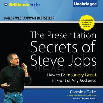 Presentation Secrets of Steve Jobs: How to Be Insanely Great in Front of Any Audience audiobook cover