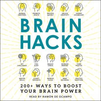 Brain Hacks: 200+ Ways to Boost Your Brain Power audiobook cover