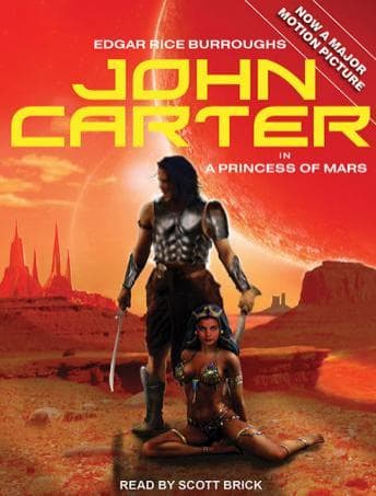 John Carter in A Princess of Mars audiobook cover